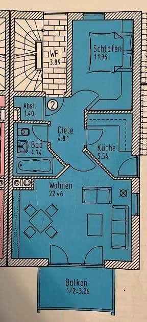 2 bedroom flat to rent, 55 m², Siedlung 18, Wachau, Saxony 2 bedroom flat to rent, 55 m², Siedlung 18, Wachau, Saxony