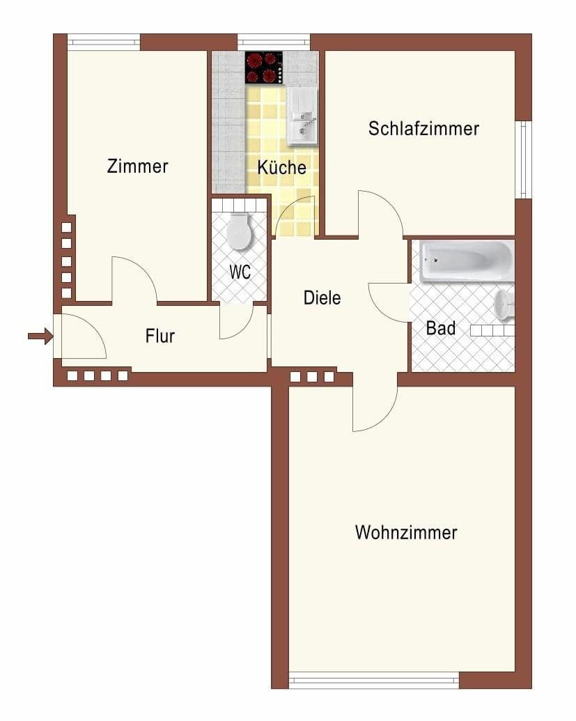 3 bedroom flat to rent, 64 m², Melissenweg 20, Linz, Upper Austria 3 bedroom flat to rent, 64 m², Melissenweg 20, Linz, Upper Austria