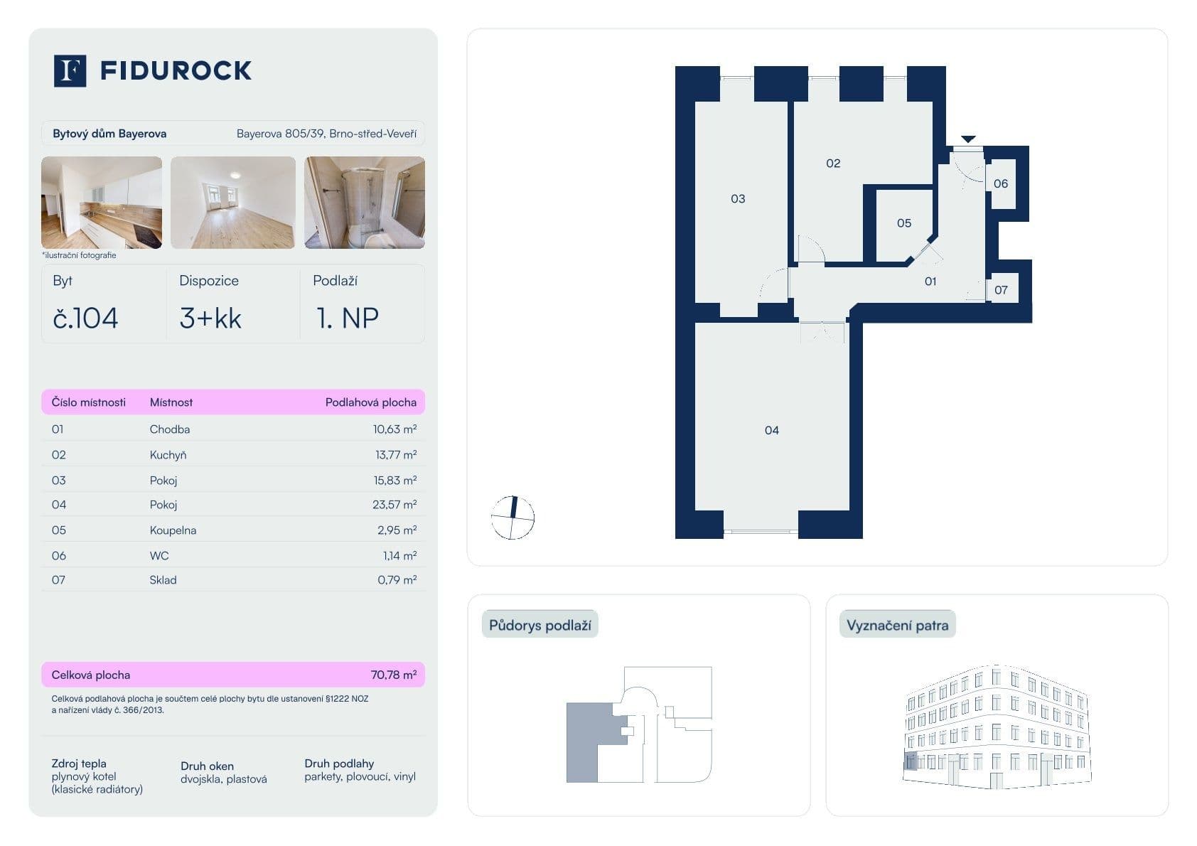 2 bedroom with open-plan kitchen flat for sale, 71 m², Bayerova, Brno, Jihomoravský Region 2 bedroom with open-plan kitchen flat for sale, 71 m², Bayerova, Brno, Jihomoravský Region