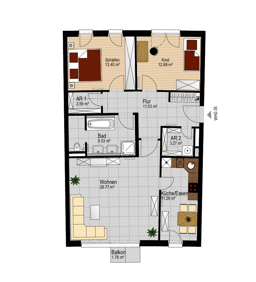 3 bedroom flat for sale, 94 m², Franz-Marc-Straße 1, Puchheim-Bahnhof, Bavaria 3 bedroom flat for sale, 94 m², Franz-Marc-Straße 1, Puchheim-Bahnhof, Bavaria