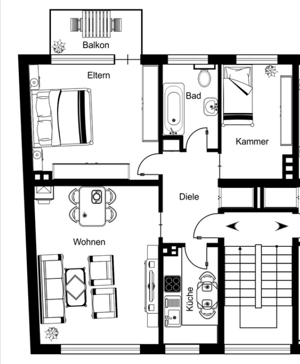 3 bedroom flat to rent, 64 m², Meißelstr. 23, Essen, North Rhine-Westphalia 3 bedroom flat to rent, 64 m², Meißelstr. 23, Essen, North Rhine-Westphalia