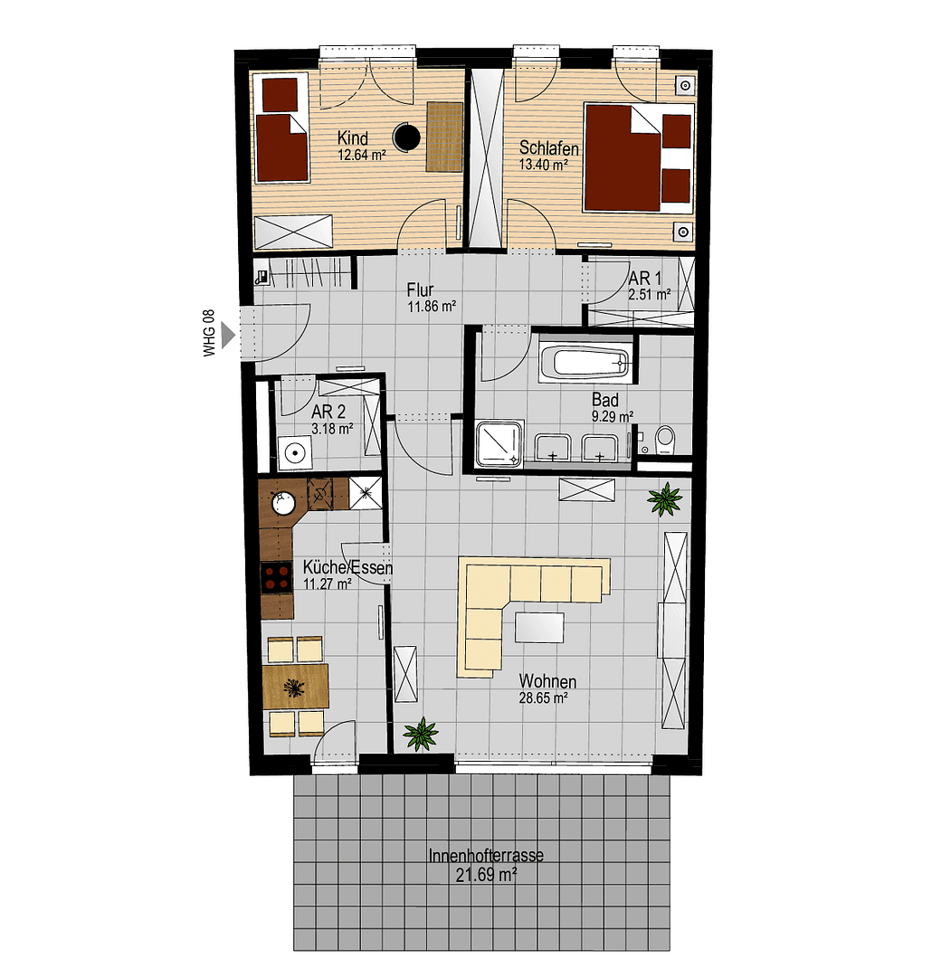 3 bedroom flat for sale, 104 m², Franz-Marc-Straße 1, Puchheim-Bahnhof, Bavaria 3 bedroom flat for sale, 104 m², Franz-Marc-Straße 1, Puchheim-Bahnhof, Bavaria