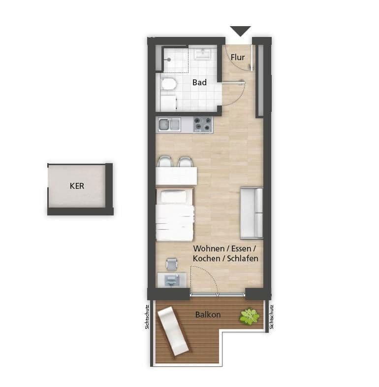 1 bedroom flat to rent, 41 m², Theodor-Mathieu-Straße 20, Bamberg, Bavaria 1 bedroom flat to rent, 41 m², Theodor-Mathieu-Straße 20, Bamberg, Bavaria