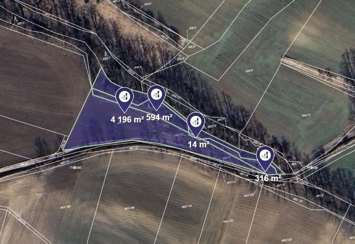 plot for sale, 5,120 m², Mělník, Středočeský Region plot for sale, 5,120 m², Mělník, Středočeský Region