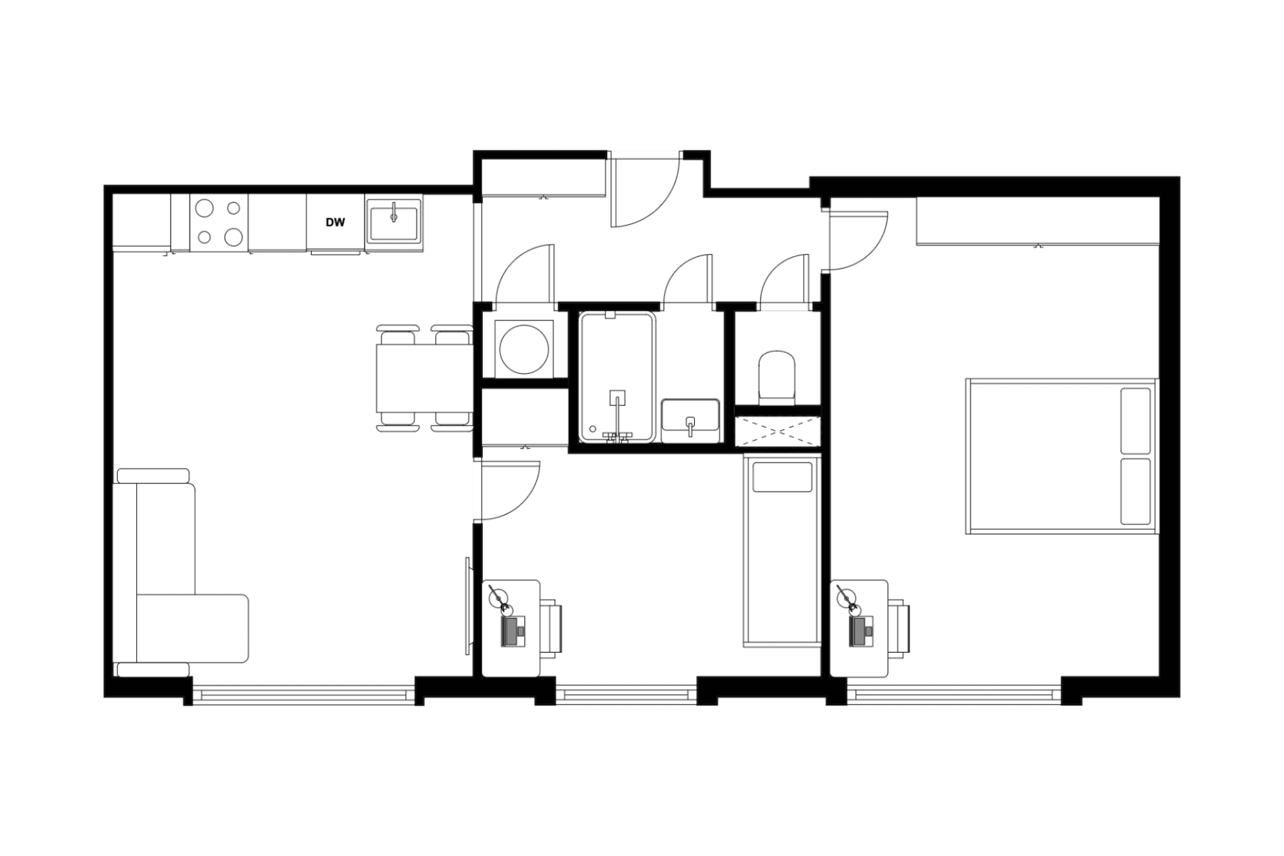 2 bedroom with open-plan kitchen flat for sale, 54 m², Pod Lipami, Prague, Prague 2 bedroom with open-plan kitchen flat for sale, 54 m², Pod Lipami, Prague, Prague