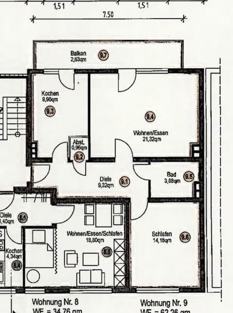 2 bedroom flat to rent, 63 m², Poststr. 7, Bottrop, North Rhine-Westphalia 2 bedroom flat to rent, 63 m², Poststr. 7, Bottrop, North Rhine-Westphalia