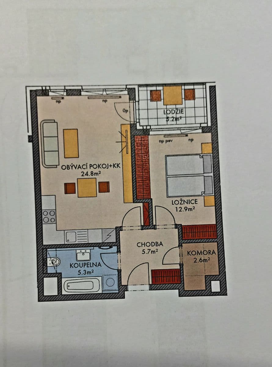 1 bedroom with open-plan kitchen flat for sale, 54 m², Stočesova, Prague, Prague 1 bedroom with open-plan kitchen flat for sale, 54 m², Stočesova, Prague, Prague