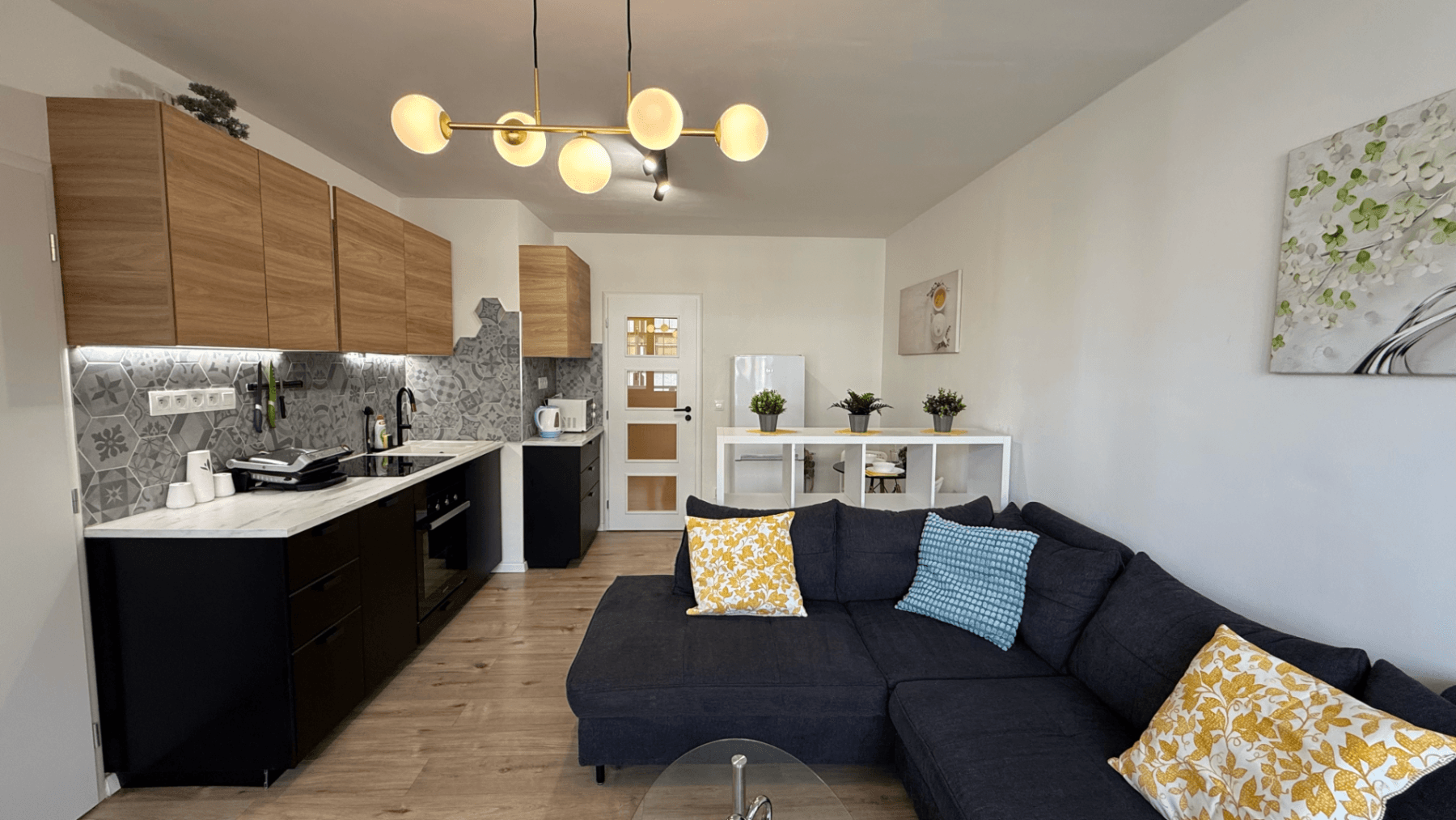 1 bedroom with open-plan kitchen flat to rent, 54 m², Podvinný mlýn, Prague, Prague 1 bedroom with open-plan kitchen flat to rent, 54 m², Podvinný mlýn, Prague, Prague