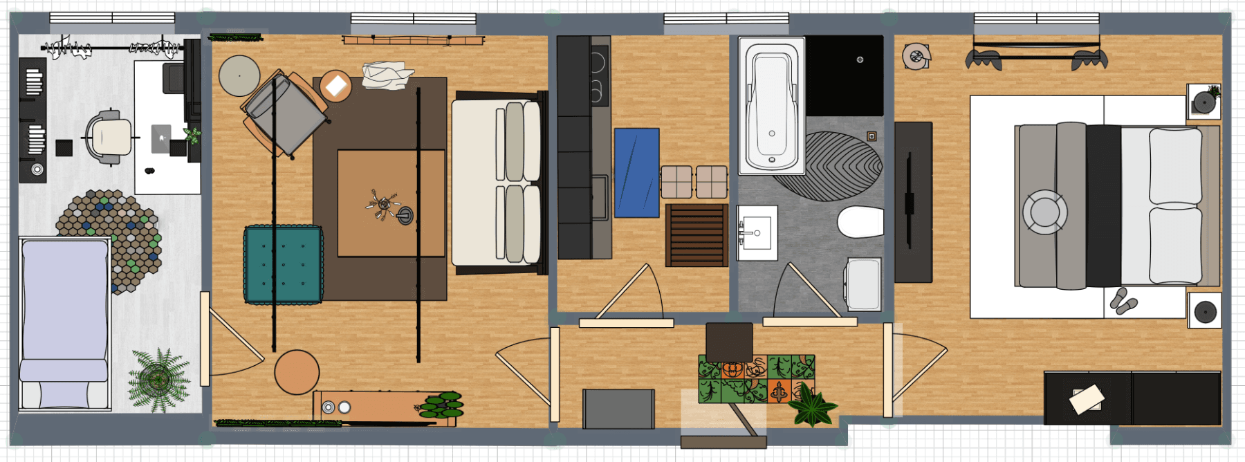2 bedroom with open-plan kitchen flat to rent, 60 m², Wien, Vienna 2 bedroom with open-plan kitchen flat to rent, 60 m², Wien, Vienna