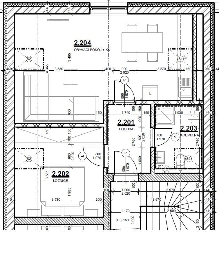 1 bedroom with open-plan kitchen flat to rent, 50 m², Za Humny, Chyňava, Středočeský Region 1 bedroom with open-plan kitchen flat to rent, 50 m², Za Humny, Chyňava, Středočeský Region