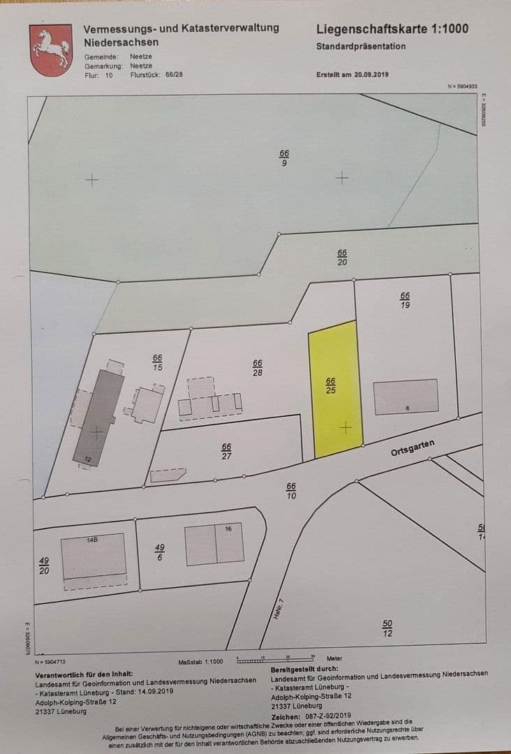 plot for sale, 1,000 m², Ortsgarten 8, Neetze, Lower Saxony plot for sale, 1,000 m², Ortsgarten 8, Neetze, Lower Saxony