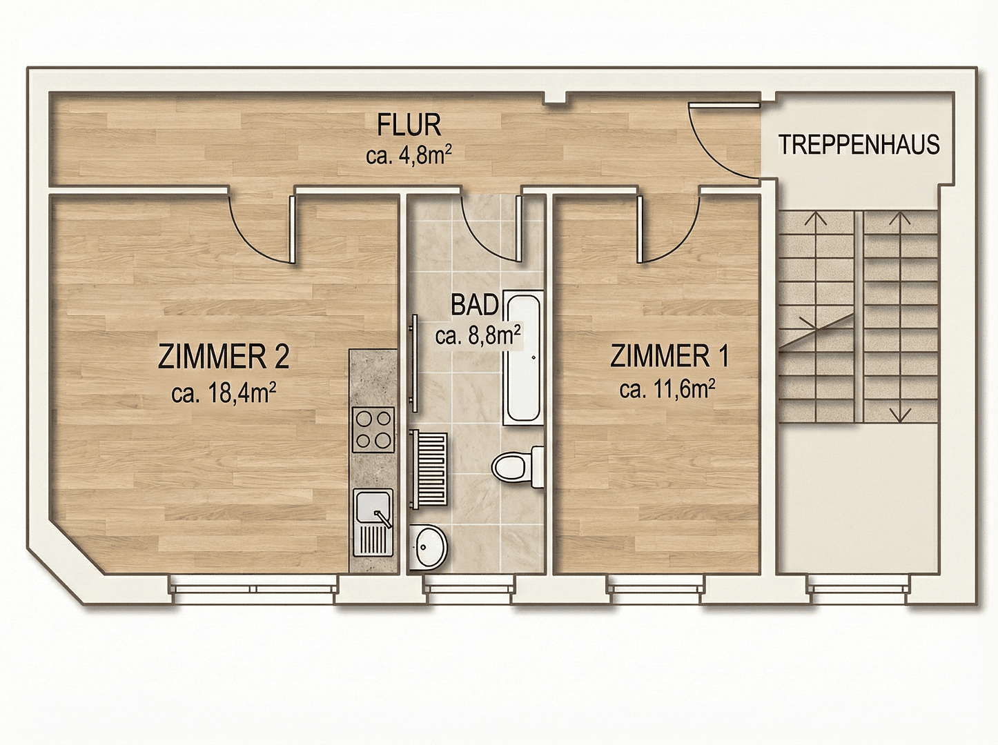 2 bedroom flat for sale, 44 m², Breite Str. 16a, Berlin, Berlin 2 bedroom flat for sale, 44 m², Breite Str. 16a, Berlin, Berlin