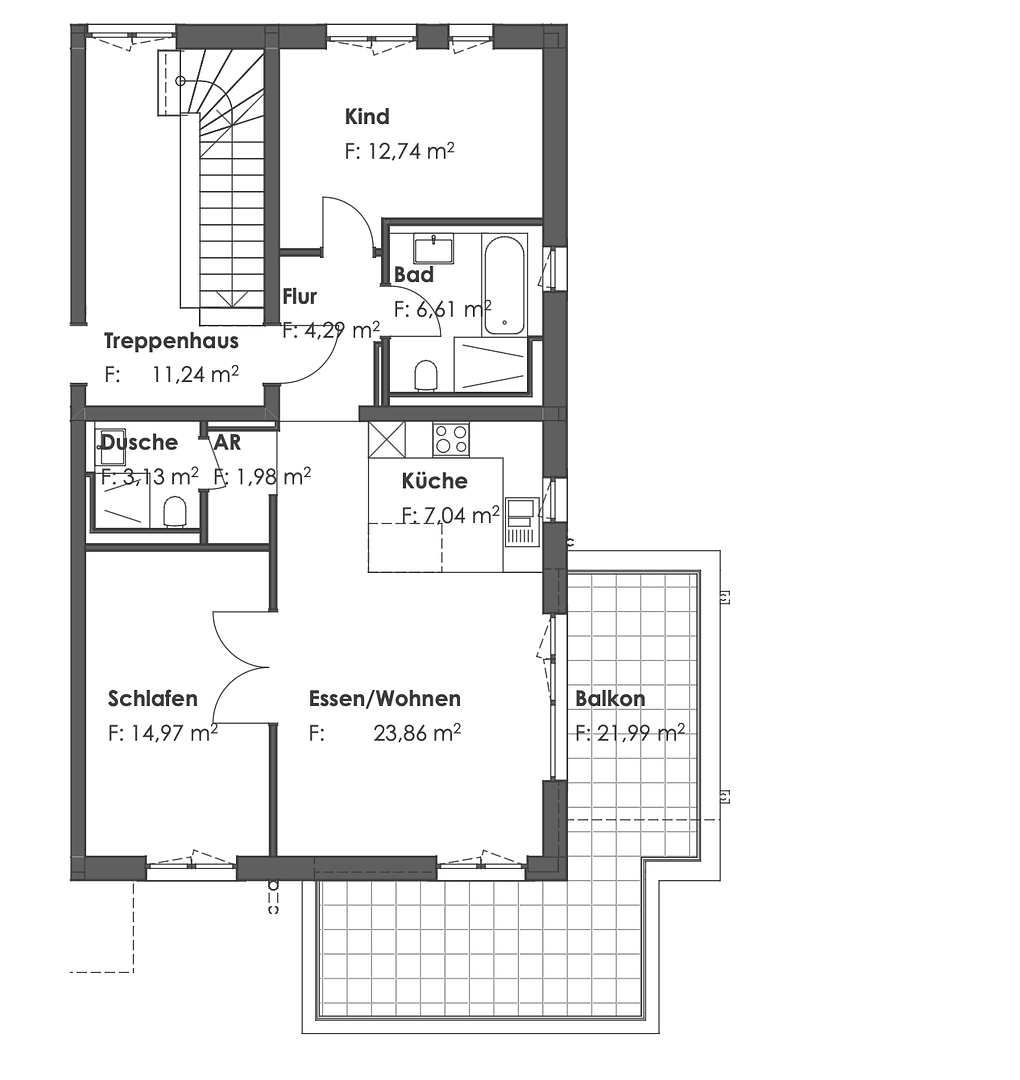 3 bedroom flat to rent, 87 m², Dorfstraße 11b, Germering, Bavaria 3 bedroom flat to rent, 87 m², Dorfstraße 11b, Germering, Bavaria