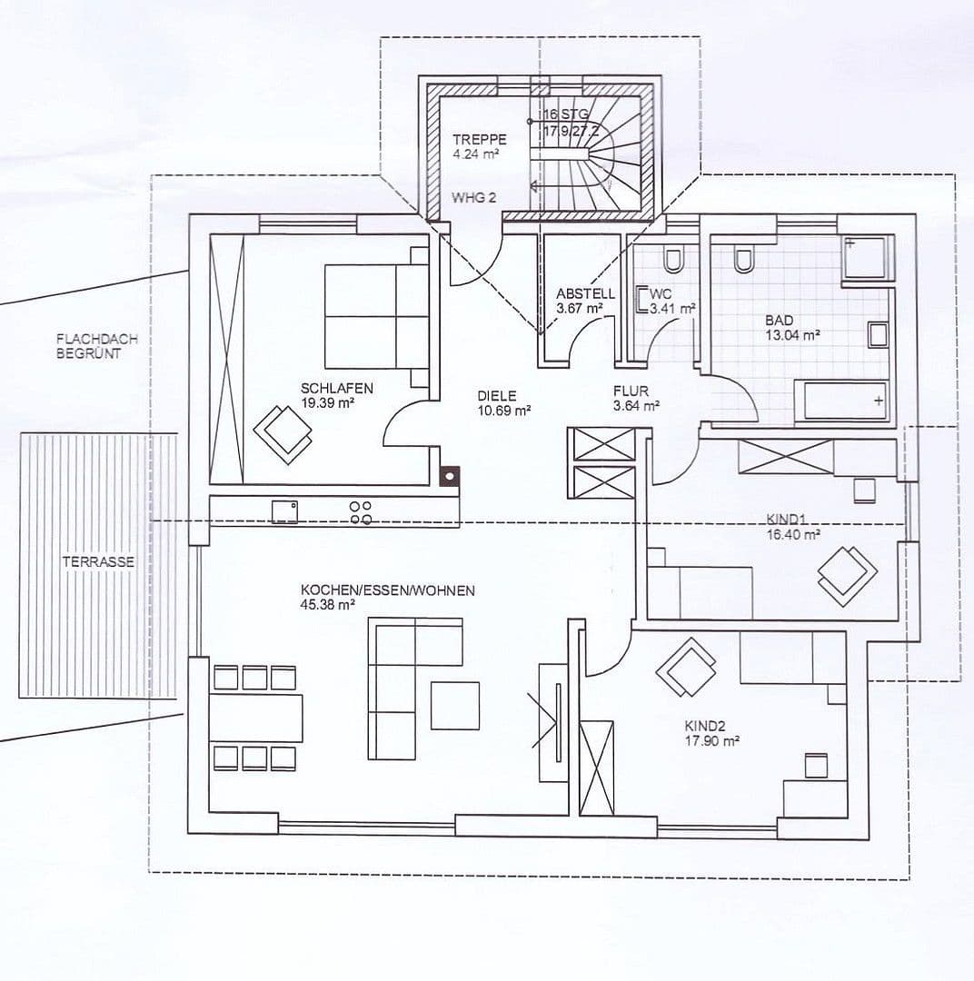 3 bedroom with open-plan kitchen flat to rent, 149 m², Dingolfing, Bavaria 3 bedroom with open-plan kitchen flat to rent, 149 m², Dingolfing, Bavaria