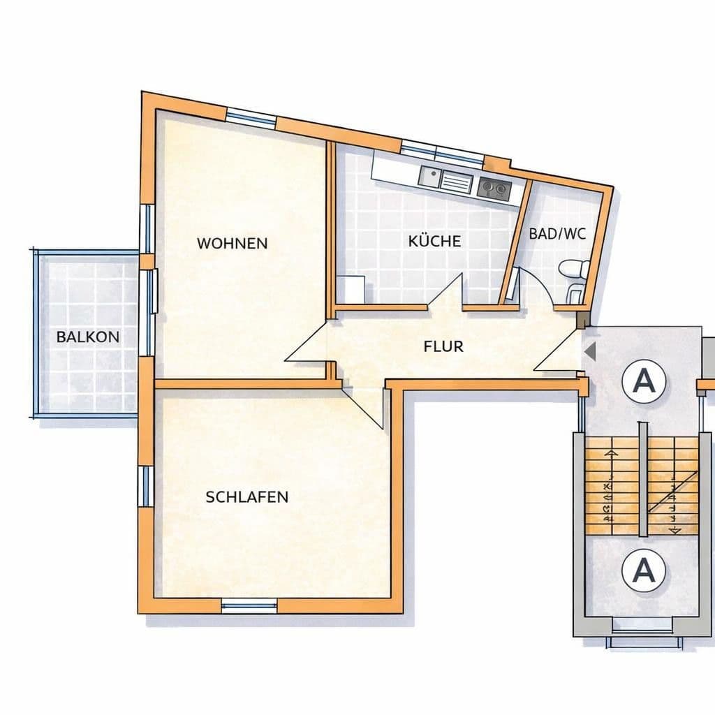 2 bedroom flat to rent, 63 m², Otto-Raggenbass-Straße 1, Konstanz, Baden-Württemberg 2 bedroom flat to rent, 63 m², Otto-Raggenbass-Straße 1, Konstanz, Baden-Württemberg
