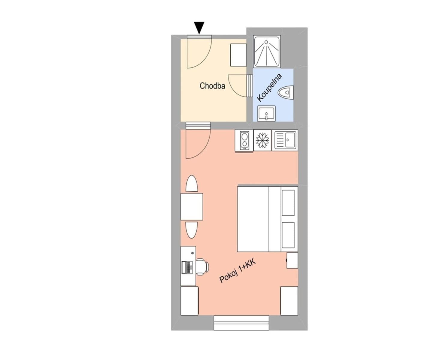 Studio flat to rent, 27 m², Magisterská, Plzeň, Plzeňský Region Studio flat to rent, 27 m², Magisterská, Plzeň, Plzeňský Region