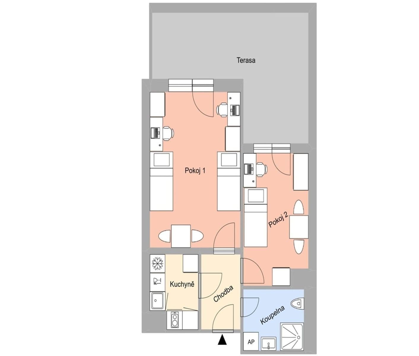 2 bedroom flat to rent, 55 m², Magisterská, Plzeň, Plzeňský Region 2 bedroom flat to rent, 55 m², Magisterská, Plzeň, Plzeňský Region