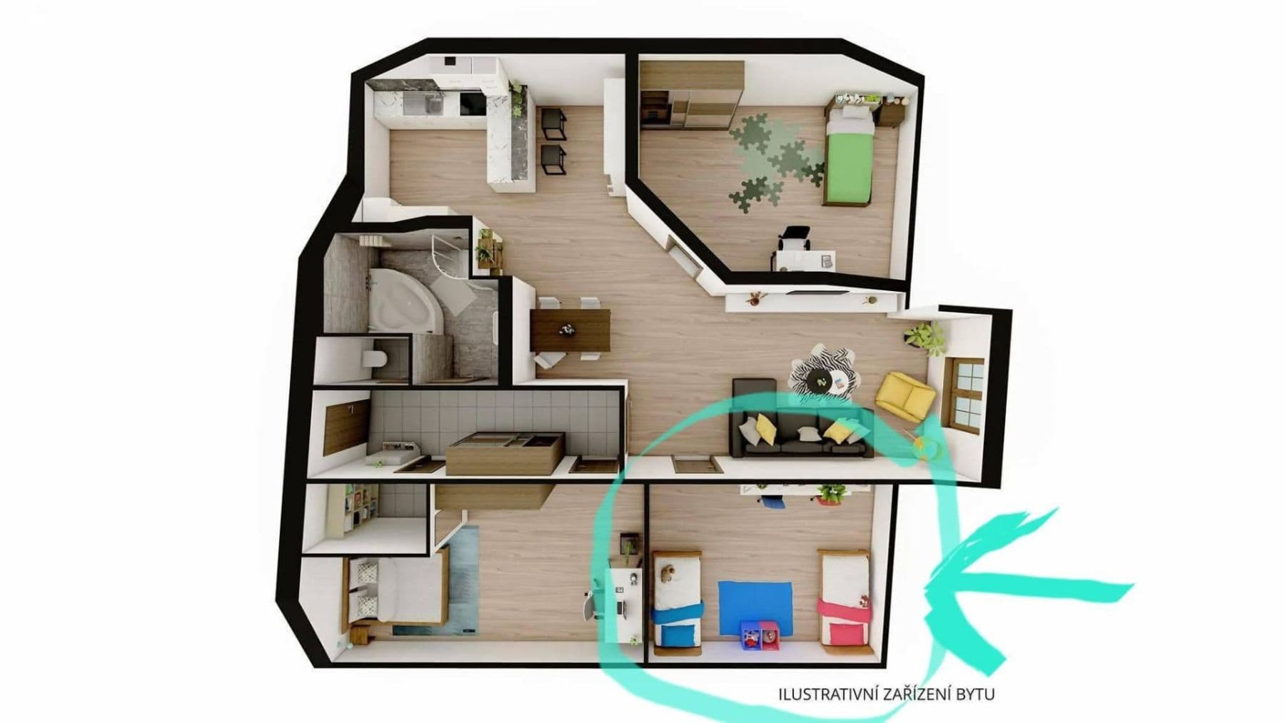 3 bedroom with open-plan kitchen flat to rent, 140 m², Francouzská, Brno, Jihomoravský Region 3 bedroom with open-plan kitchen flat to rent, 140 m², Francouzská, Brno, Jihomoravský Region