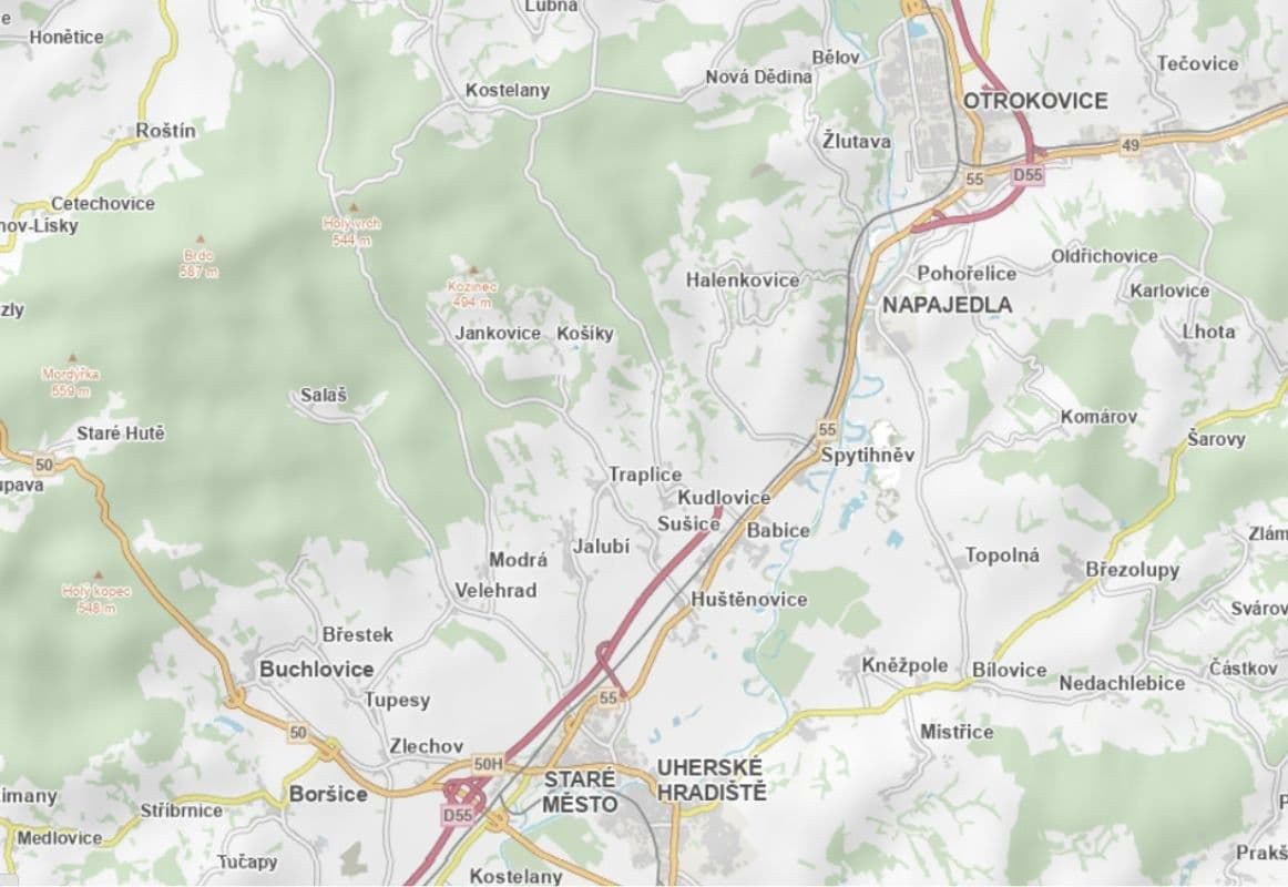 plot for sale, 2,489 m², Košíky, Zlínský Region plot for sale, 2,489 m², Košíky, Zlínský Region