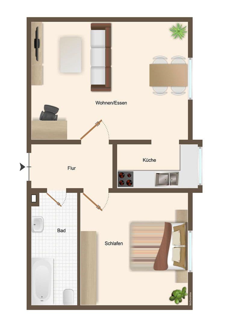 2 bedroom flat to rent, 38 m², Dielingerstr. 15/16, Osnabrück, Lower Saxony 2 bedroom flat to rent, 38 m², Dielingerstr. 15/16, Osnabrück, Lower Saxony