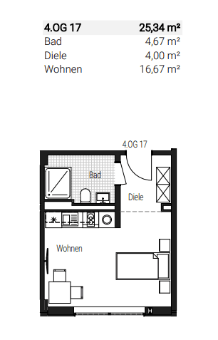 1 bedroom flat to rent, 26 m², Steinbühler Straße 4-6, Nürnberg, Bavaria 1 bedroom flat to rent, 26 m², Steinbühler Straße 4-6, Nürnberg, Bavaria