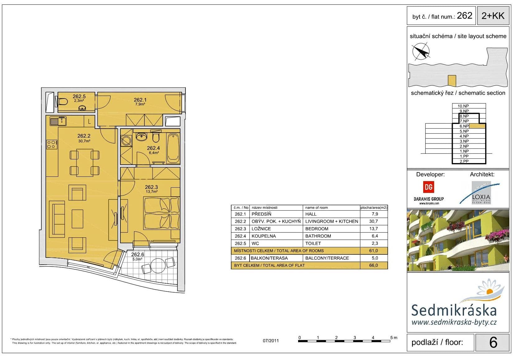 1 bedroom with open-plan kitchen flat to rent, 65 m², Kurta Konráda, Prague, Prague 1 bedroom with open-plan kitchen flat to rent, 65 m², Kurta Konráda, Prague, Prague
