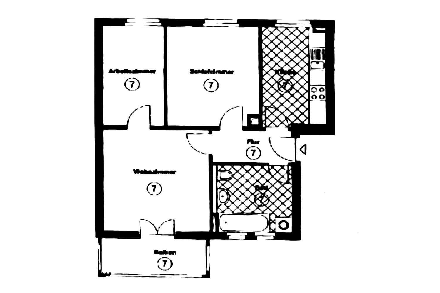 3 bedroom flat to rent, 58 m², Goethestraße 16, Taucha, Saxony 3 bedroom flat to rent, 58 m², Goethestraße 16, Taucha, Saxony
