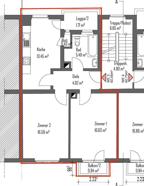 2 bedroom flat to rent, 64 m², Mannheim, Baden-Württemberg 2 bedroom flat to rent, 64 m², Mannheim, Baden-Württemberg