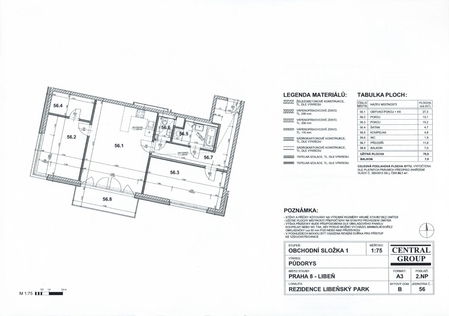 2 bedroom with open-plan kitchen flat for sale, 84 m², Vojenova, Prague, Prague 2 bedroom with open-plan kitchen flat for sale, 84 m², Vojenova, Prague, Prague
