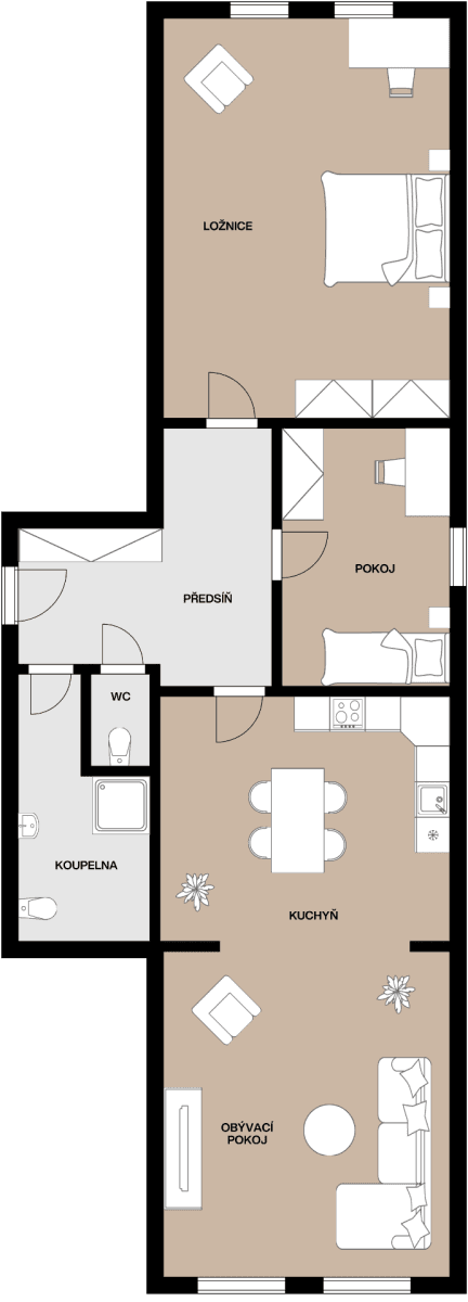 2 bedroom with open-plan kitchen flat for sale, 110 m², Palackého náměstí, Vlašim, Středočeský Region 2 bedroom with open-plan kitchen flat for sale, 110 m², Palackého náměstí, Vlašim, Středočeský Region