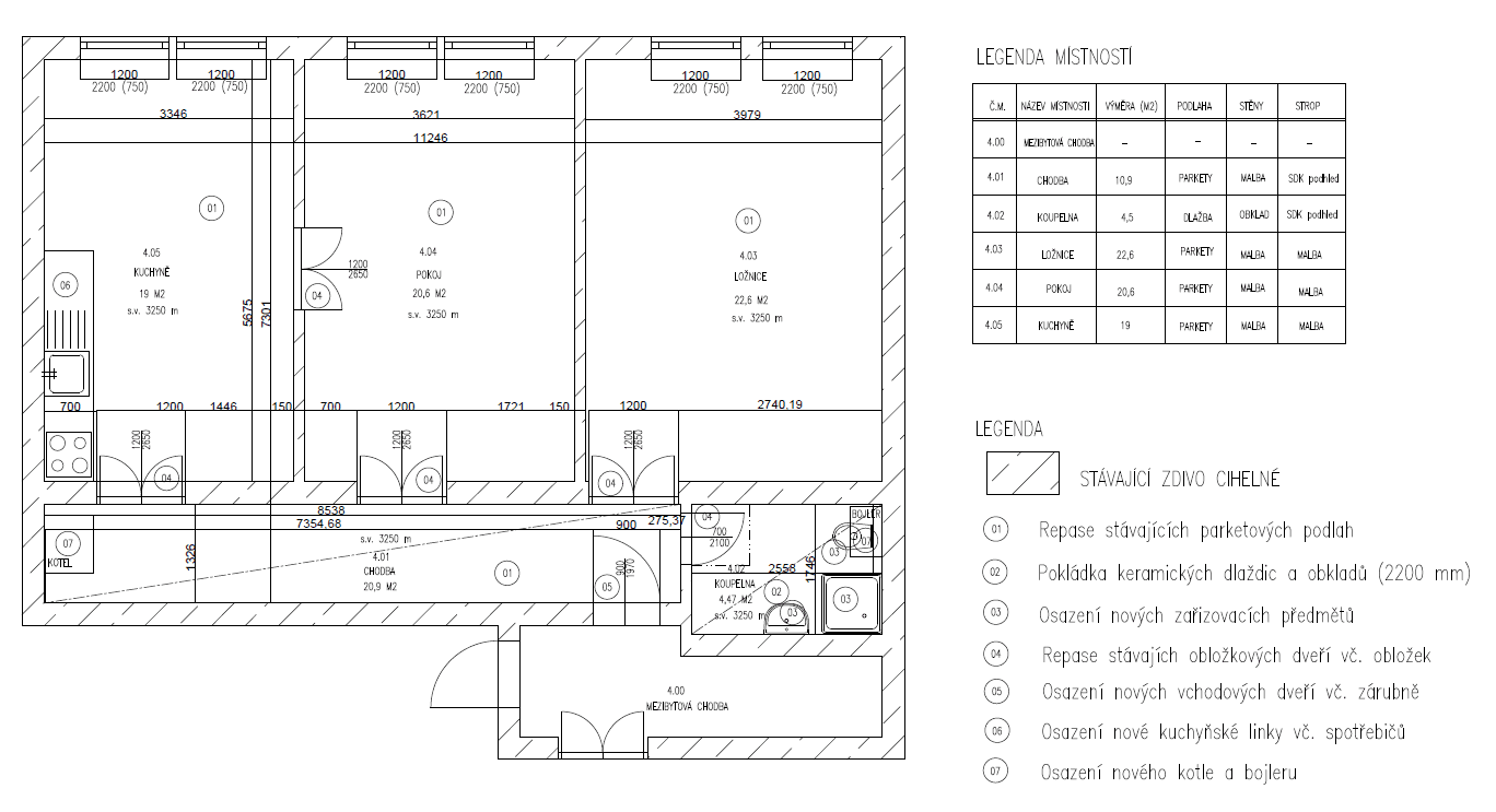 2 bedroom with open-plan kitchen flat for sale, 80 m², Růžová, Prague, Prague 2 bedroom with open-plan kitchen flat for sale, 80 m², Růžová, Prague, Prague