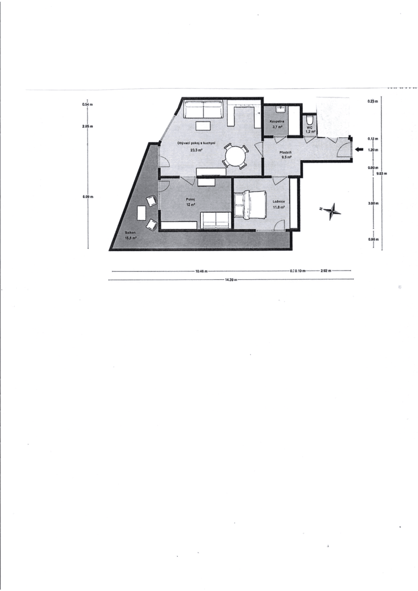 2 bedroom with open-plan kitchen flat for sale, 64 m², Sazovická, Prague, Prague 2 bedroom with open-plan kitchen flat for sale, 64 m², Sazovická, Prague, Prague