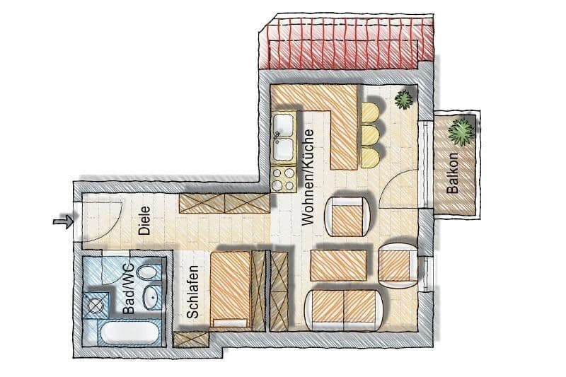 Studio flat to rent, 39 m², Johann-Joachim-Kaendler Str. 14, Arnsdorf, Saxony Studio flat to rent, 39 m², Johann-Joachim-Kaendler Str. 14, Arnsdorf, Saxony