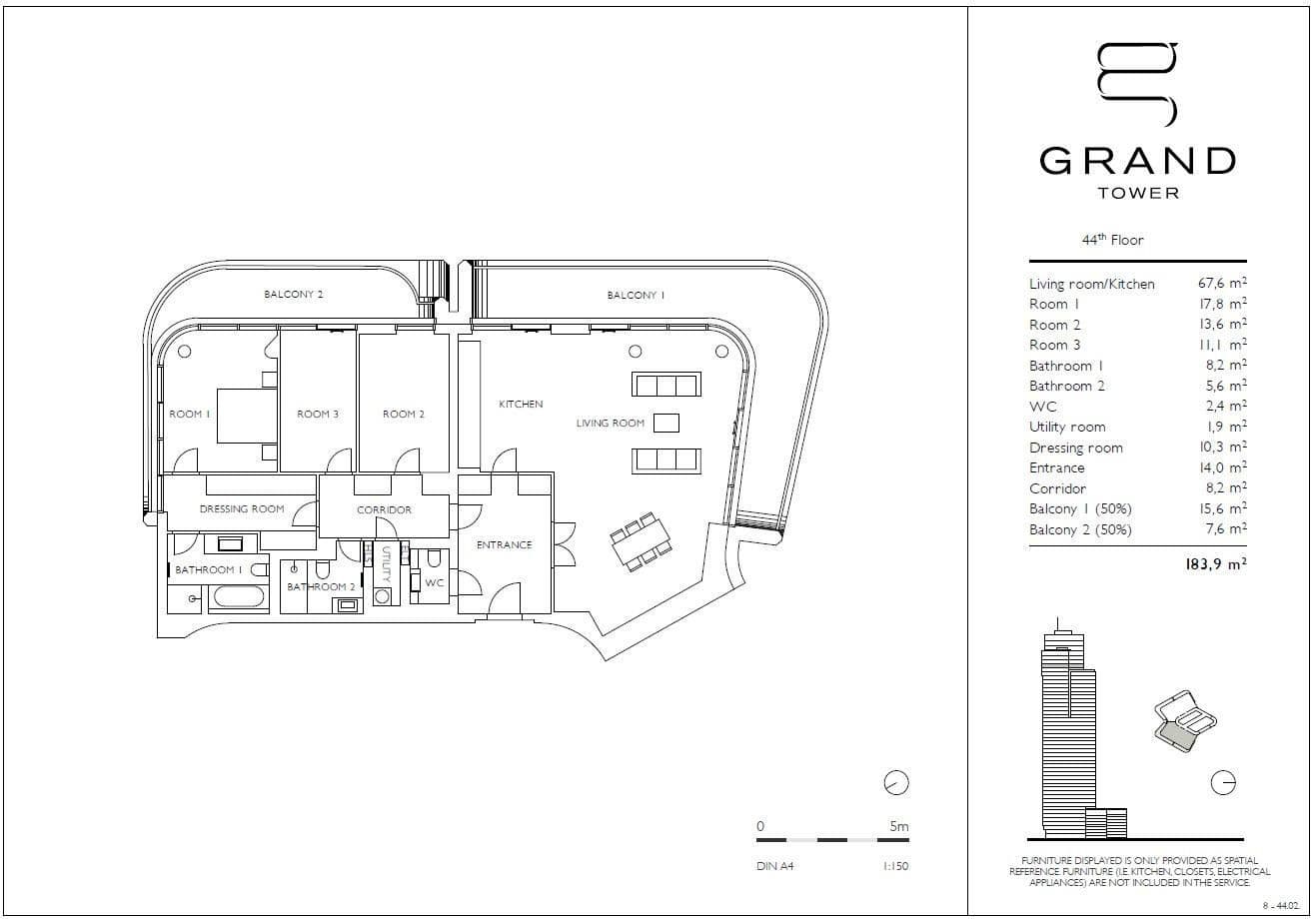 4 bedroom flat to rent, 184 m², Europa-Allee 2, Frankfurt am Main, Hesse 4 bedroom flat to rent, 184 m², Europa-Allee 2, Frankfurt am Main, Hesse