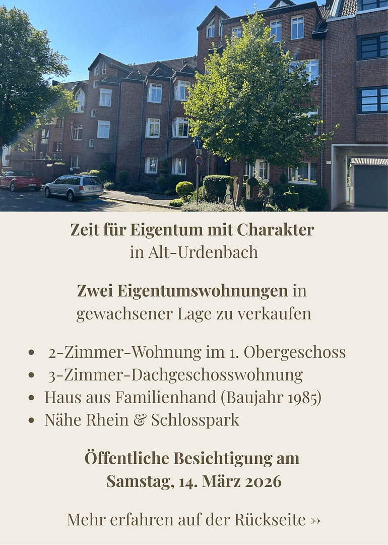 3 bedroom flat for sale, 82 m², Urdenbacher Dorfstrasse 34, Düsseldorf-Urdenbach, North Rhine-Westphalia 3 bedroom flat for sale, 82 m², Urdenbacher Dorfstrasse 34, Düsseldorf-Urdenbach, North Rhine-Westphalia