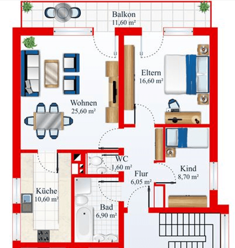 3 bedroom flat to rent, 83 m², Ludwigshafen, Rhineland-Palatinate 3 bedroom flat to rent, 83 m², Ludwigshafen, Rhineland-Palatinate