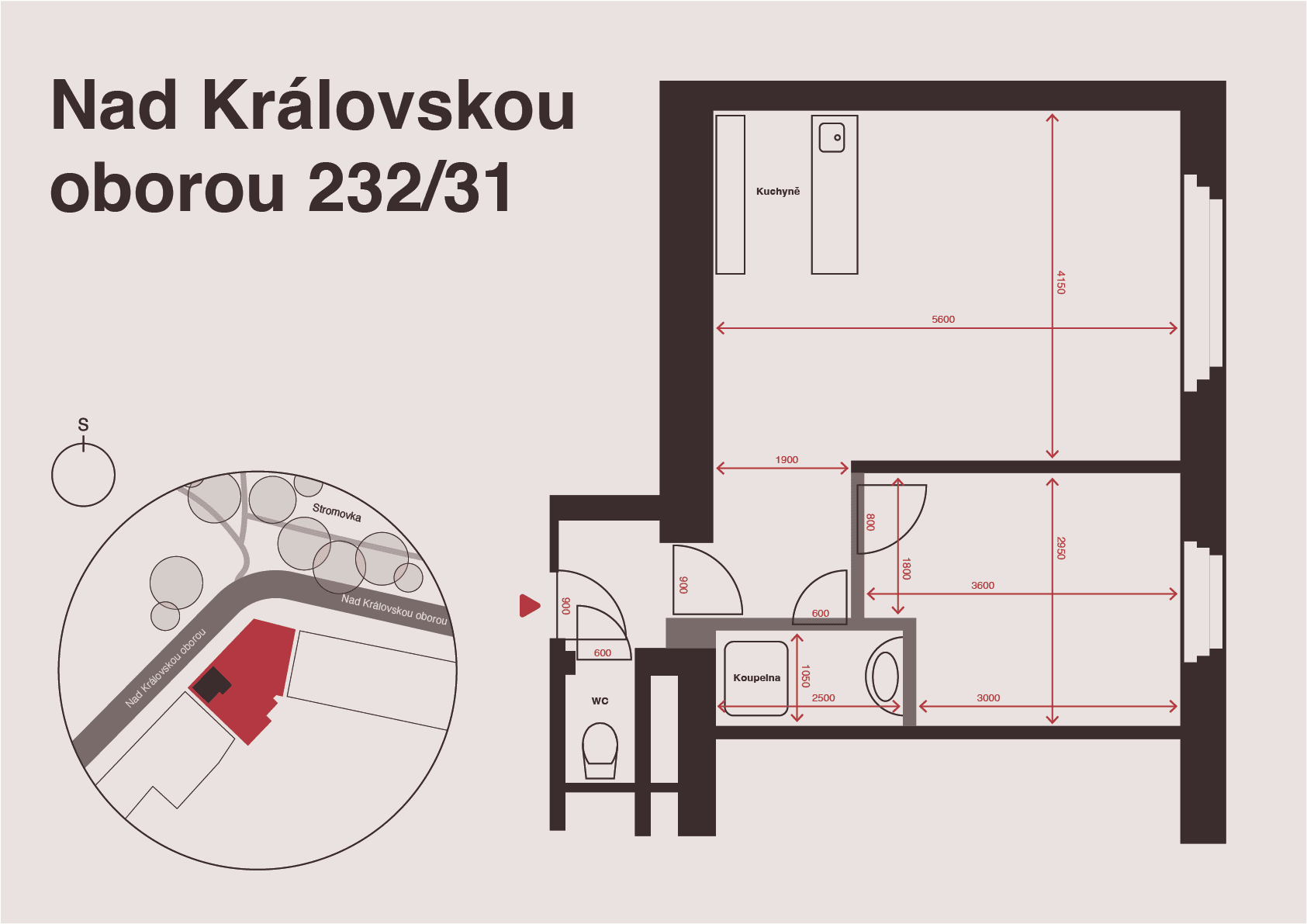 1 bedroom with open-plan kitchen flat for sale, 44 m², Nad Královskou oborou, Prague, Prague 1 bedroom with open-plan kitchen flat for sale, 44 m², Nad Královskou oborou, Prague, Prague