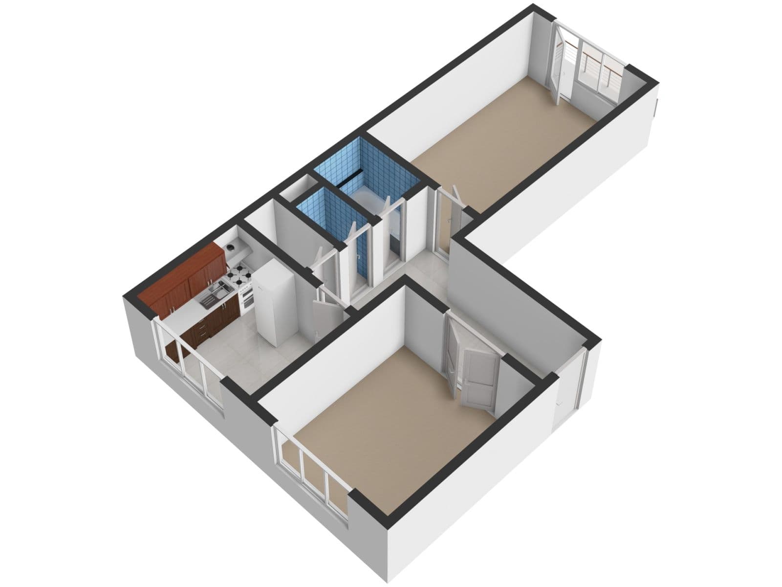 2 bedroom flat to rent, 56 m², Poříčí, Brno, Jihomoravský Region 2 bedroom flat to rent, 56 m², Poříčí, Brno, Jihomoravský Region