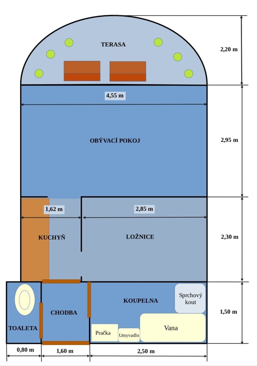1 bedroom with open-plan kitchen flat for sale, 42 m², Fischerova, Olomouc, Olomoucký Region 1 bedroom with open-plan kitchen flat for sale, 42 m², Fischerova, Olomouc, Olomoucký Region