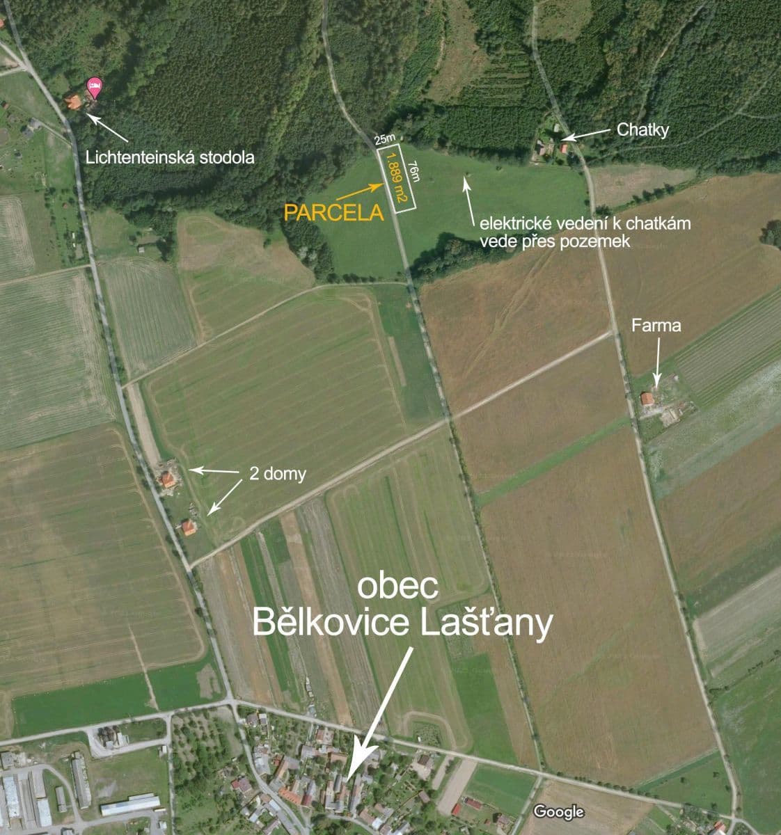 plot for sale, 1,900 m², Bělkovice-Lašťany, Olomoucký Region plot for sale, 1,900 m², Bělkovice-Lašťany, Olomoucký Region