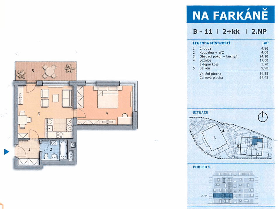 1 bedroom with open-plan kitchen flat to rent, 54 m², Na Vysoké Ⅰ, Prague, Prague 1 bedroom with open-plan kitchen flat to rent, 54 m², Na Vysoké Ⅰ, Prague, Prague