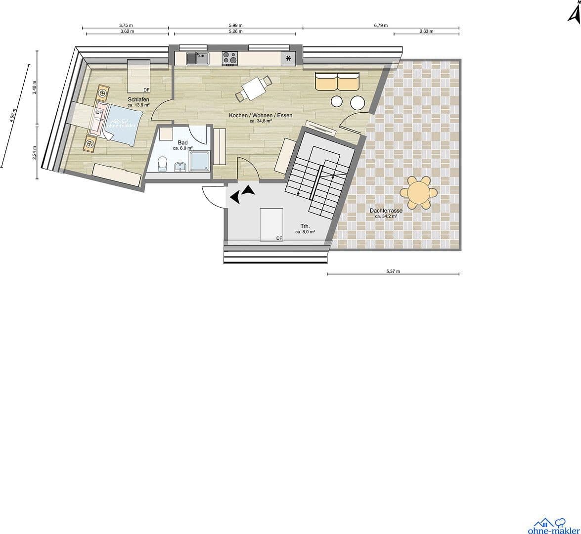 1 bedroom with open-plan kitchen flat to rent, 59 m², Eberstadt, Baden-Württemberg 1 bedroom with open-plan kitchen flat to rent, 59 m², Eberstadt, Baden-Württemberg