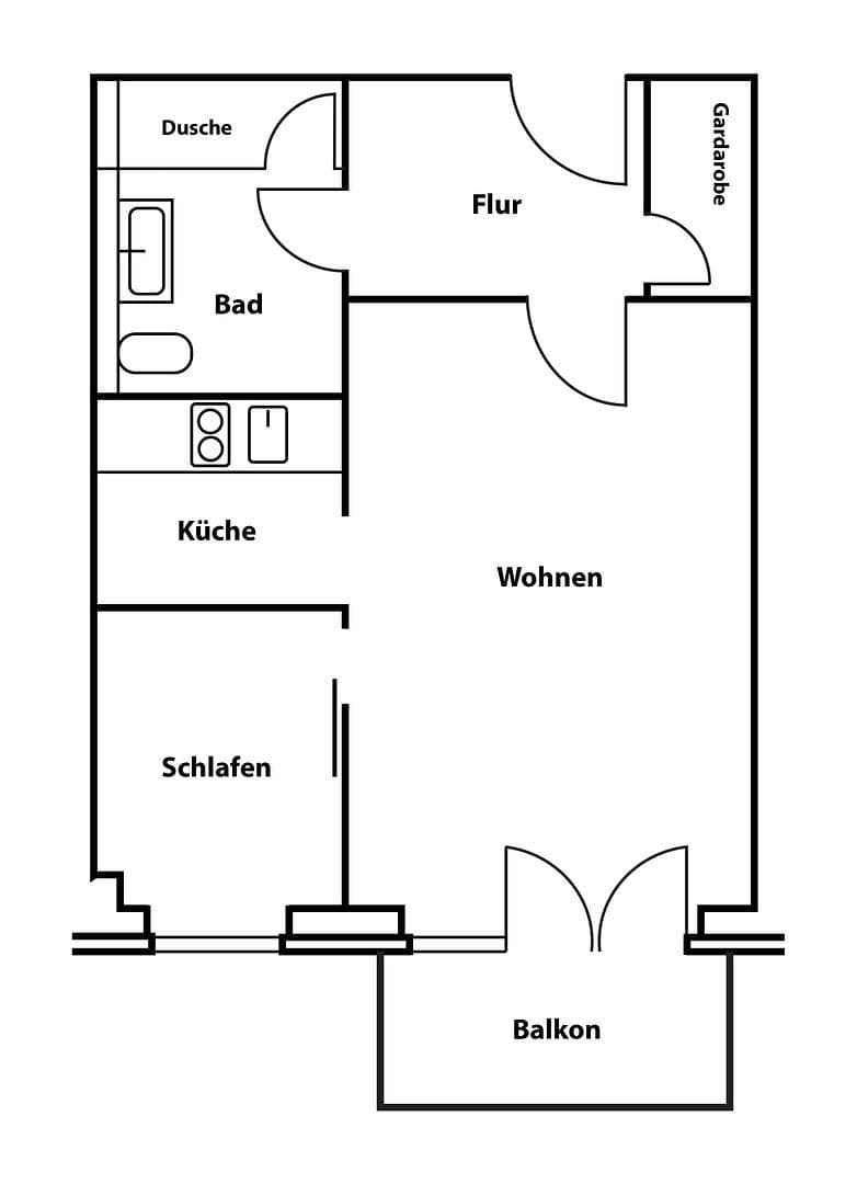 Studio flat to rent, 47 m², Wedel, Schleswig-Holstein Studio flat to rent, 47 m², Wedel, Schleswig-Holstein
