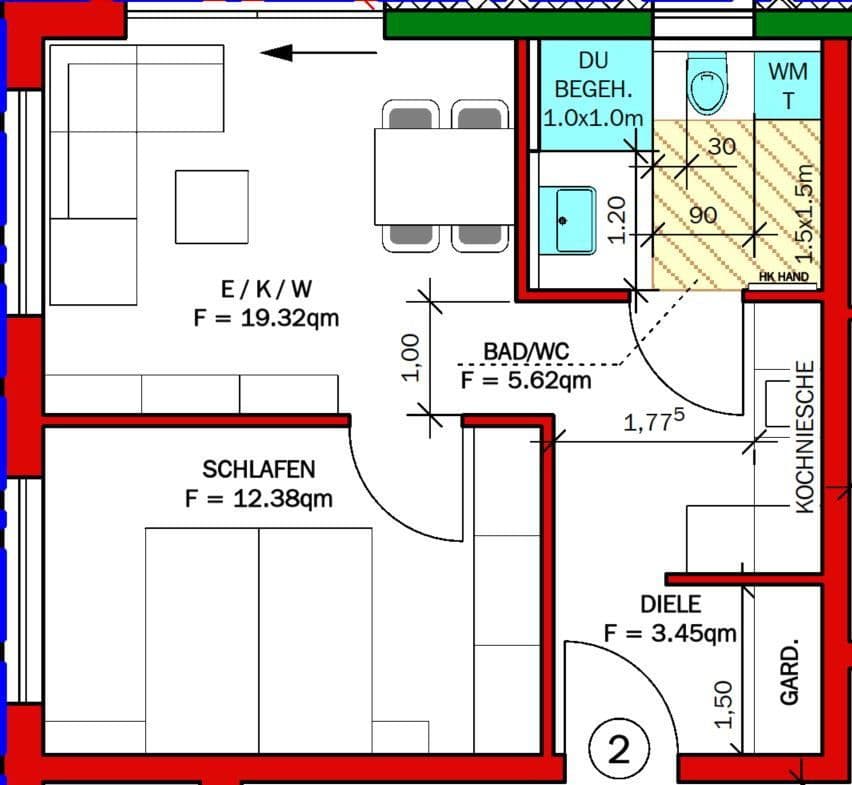 2 bedroom flat to rent, 46 m², Panoramastr. 4, Talheim, Baden-Württemberg 2 bedroom flat to rent, 46 m², Panoramastr. 4, Talheim, Baden-Württemberg