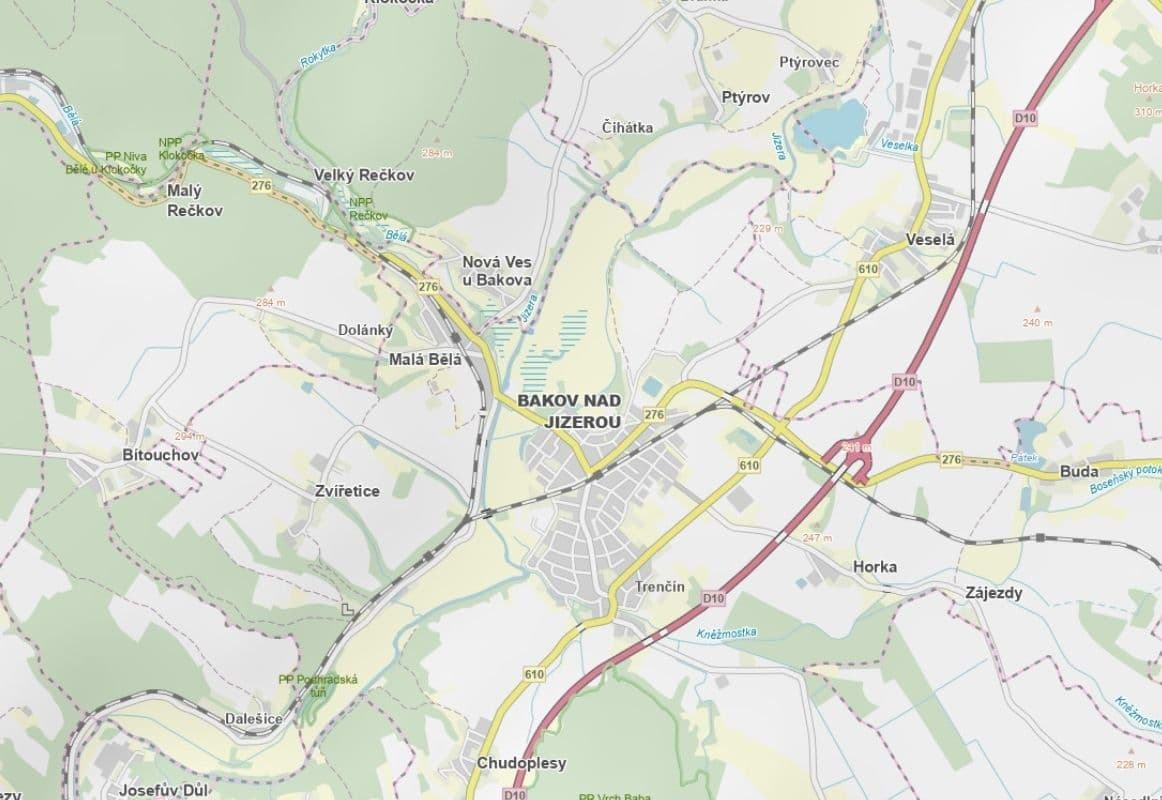 plot for sale, 1,260 m², Bakov nad Jizerou, Středočeský Region plot for sale, 1,260 m², Bakov nad Jizerou, Středočeský Region