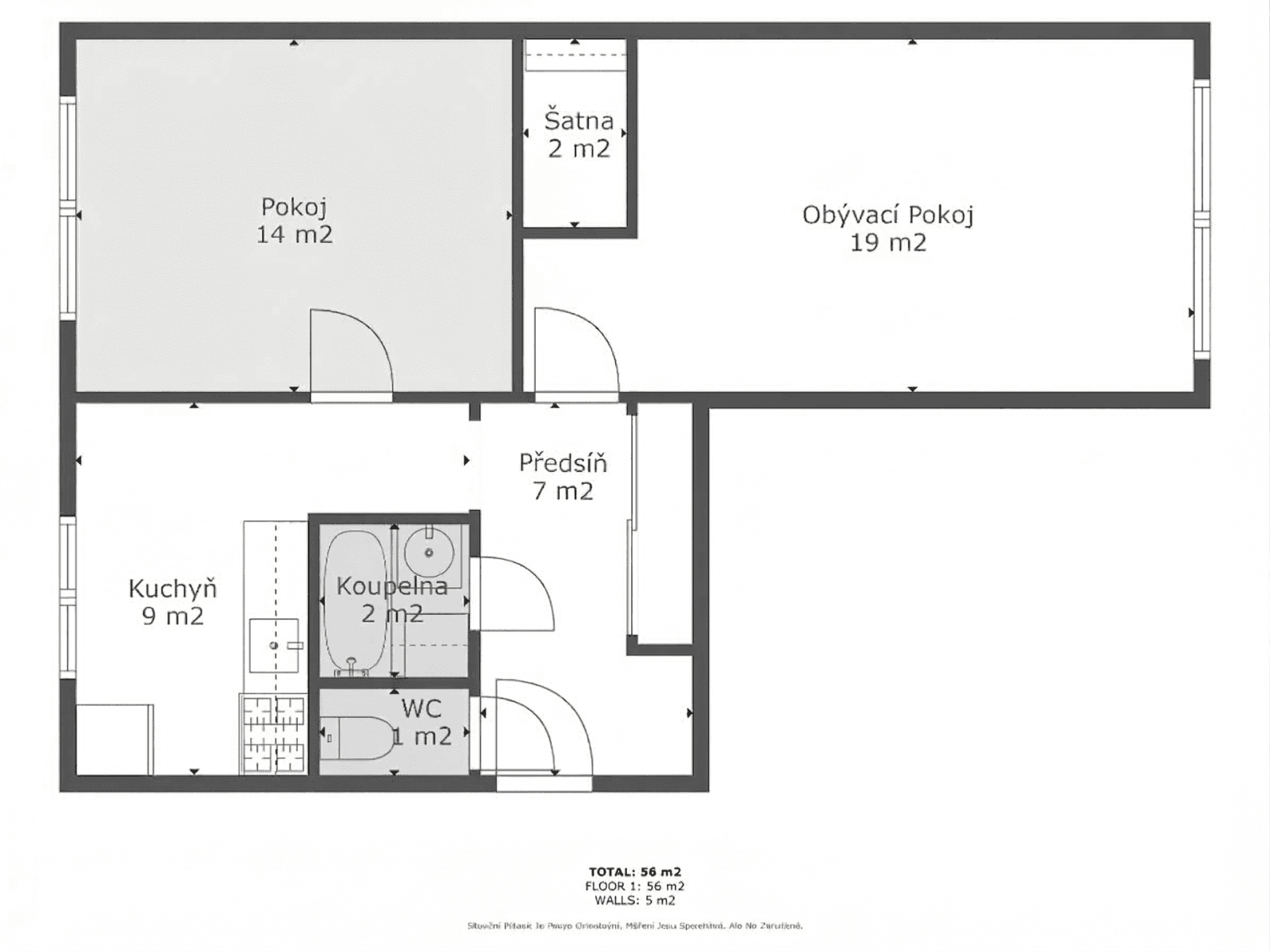 2 bedroom flat to rent, 55 m², Bydžovského, Prague, Prague 2 bedroom flat to rent, 55 m², Bydžovského, Prague, Prague