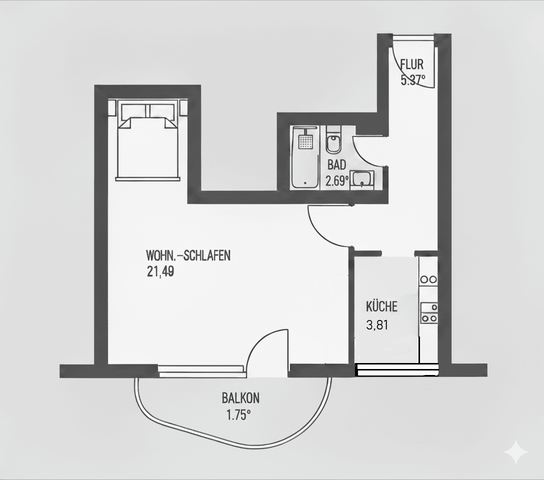 Studio flat for sale, 35 m², Alexanderstraße 61, Stuttgart, Baden-Württemberg Studio flat for sale, 35 m², Alexanderstraße 61, Stuttgart, Baden-Württemberg