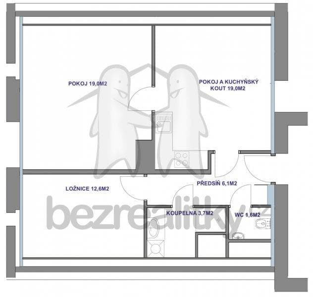 2 bedroom with open-plan kitchen flat to rent, 65 m², Na Parkáně, Prague, Prague 2 bedroom with open-plan kitchen flat to rent, 65 m², Na Parkáně, Prague, Prague