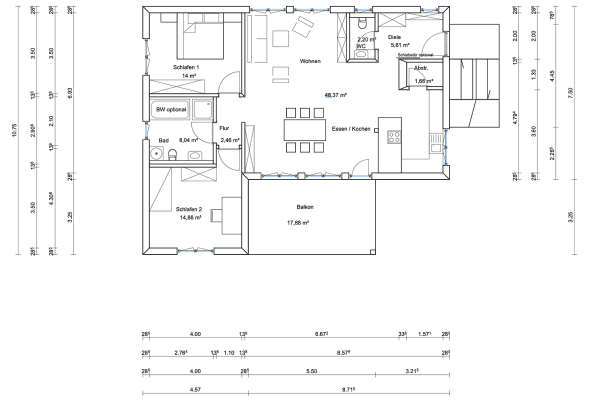 2 bedroom with open-plan kitchen flat to rent, 107 m², Meßkircher Straße 159A, Stockach 2 bedroom with open-plan kitchen flat to rent, 107 m², Meßkircher Straße 159A, Stockach