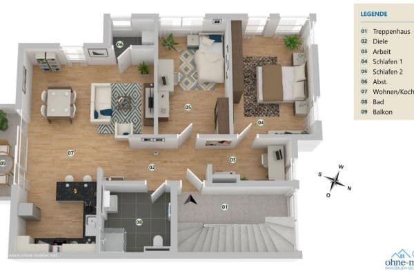 2 bedroom with open-plan kitchen flat to rent, 87 m², Paderborn, North Rhine-Westphalia 2 bedroom with open-plan kitchen flat to rent, 87 m², Paderborn, North Rhine-Westphalia